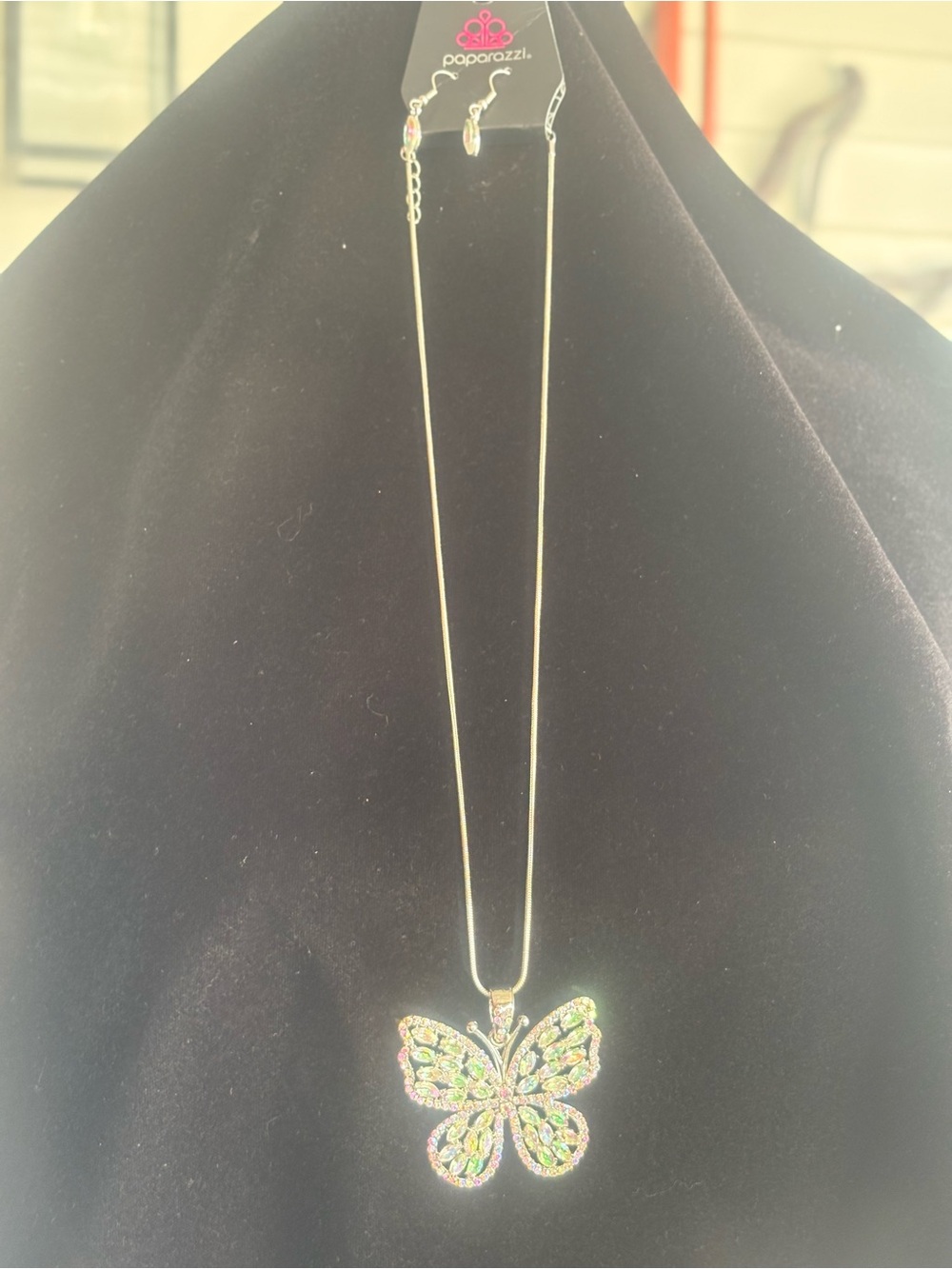 Paparazzi Iridescent Butterfly Pendant Necklace - Gold